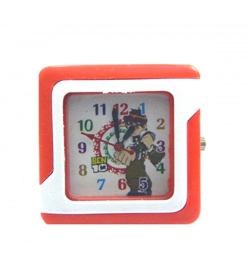Ben 10 Kids Wrist Watch, Square Shape Wrist Watch for Kids, Analog, Red and White Color